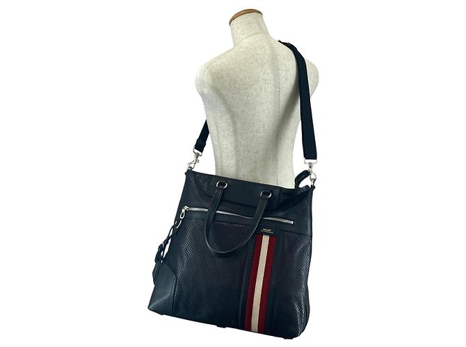Sac cabas 2-Way Bally Othamari-LG en cuir de veau Noir - vue 2