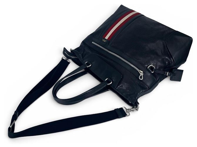 Sac cabas 2-Way Bally Othamari-LG en cuir de veau Noir - vue 5