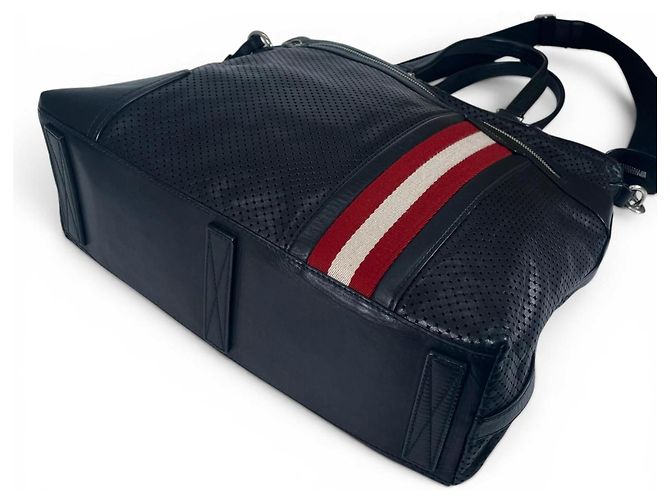 Sac cabas 2-Way Bally Othamari-LG en cuir de veau Noir - vue 6