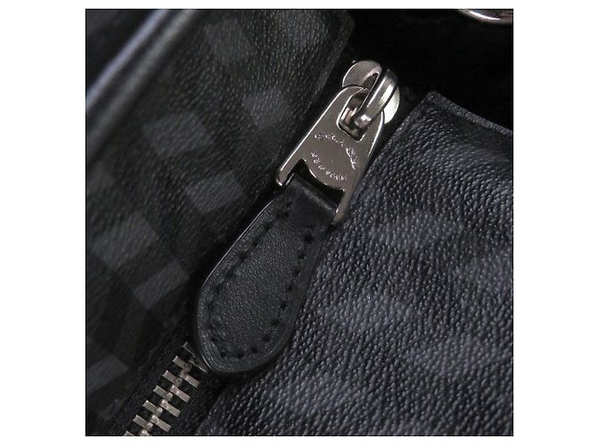 Borsa a tracolla Coach F29032 in pelle Herringbone Marrone Nero - vista 10