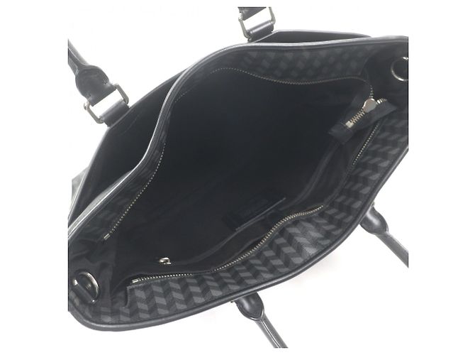 Borsa a tracolla Coach F29032 in pelle Herringbone Marrone Nero - vista 5