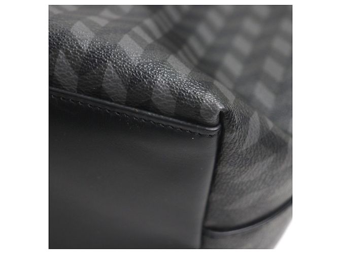 Borsa a tracolla Coach F29032 in pelle Herringbone Marrone Nero - vista 7