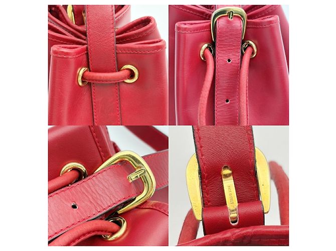 Borsa a tracolla in pelle rossa Salvatore Ferragamo Rosso - vista 11