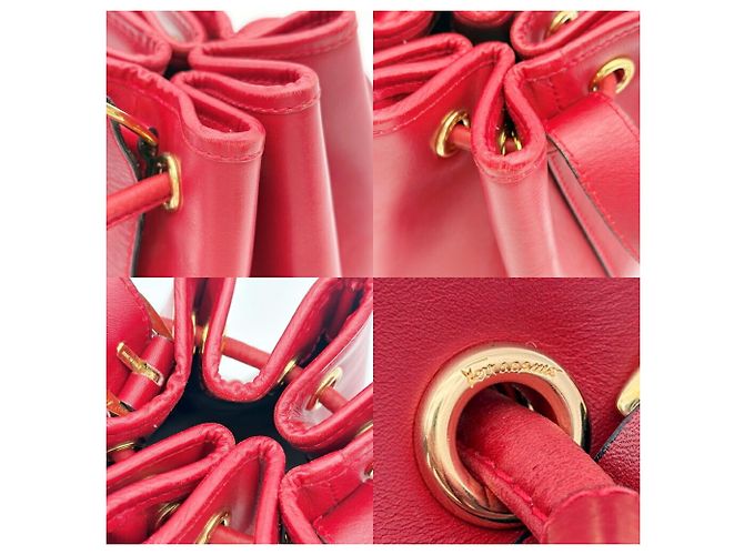 Borsa a tracolla in pelle rossa Salvatore Ferragamo Rosso - vista 12