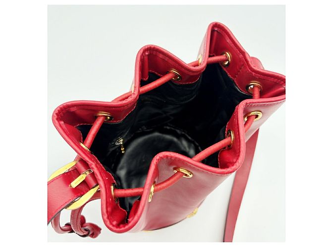 Borsa a tracolla in pelle rossa Salvatore Ferragamo Rosso - vista 13