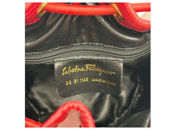 Borsa a tracolla in pelle rossa Salvatore Ferragamo Rosso - vista 15