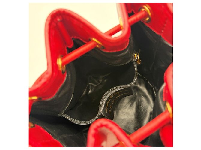Borsa a tracolla in pelle rossa Salvatore Ferragamo Rosso - vista 16