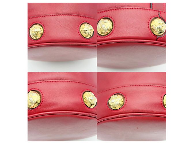 Borsa a tracolla in pelle rossa Salvatore Ferragamo Rosso - vista 8
