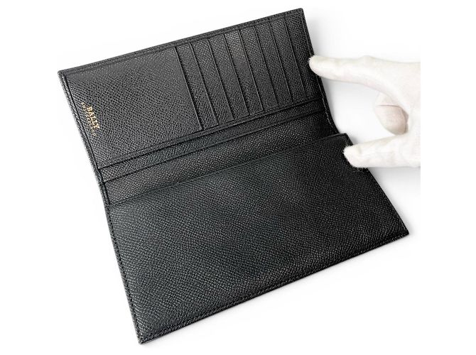 BALLY LALIRO Leather Long Wallet Black - view 5