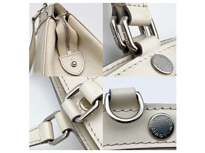 Borsa a tracolla Louis Vuitton in pelle Epi Bianco sporco - vista 11