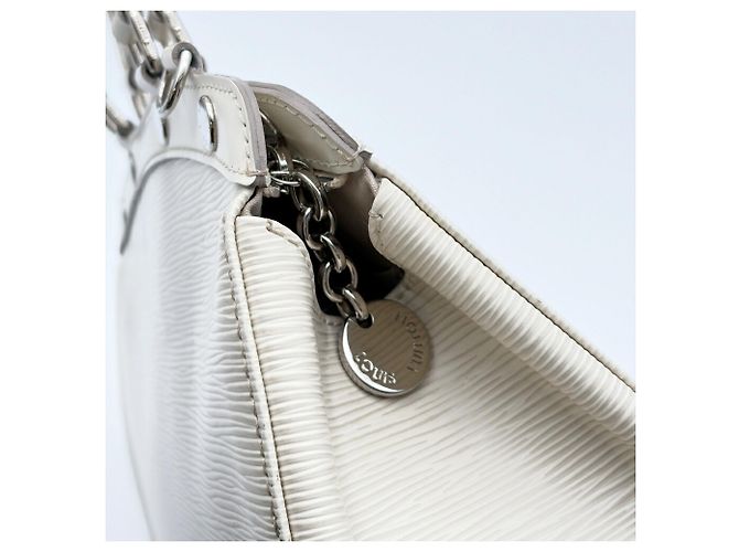 Borsa a tracolla Louis Vuitton in pelle Epi Bianco sporco - vista 12