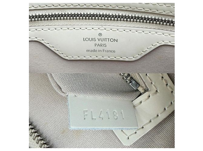 Borsa a tracolla Louis Vuitton in pelle Epi Bianco sporco - vista 20
