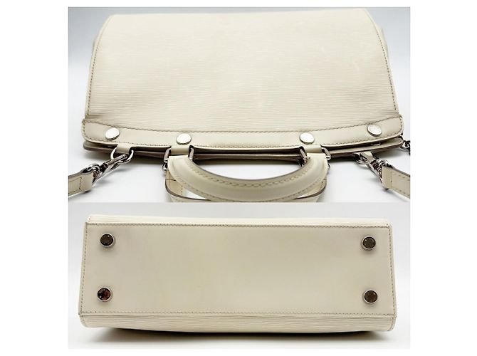 Borsa a tracolla Louis Vuitton in pelle Epi Bianco sporco - vista 5