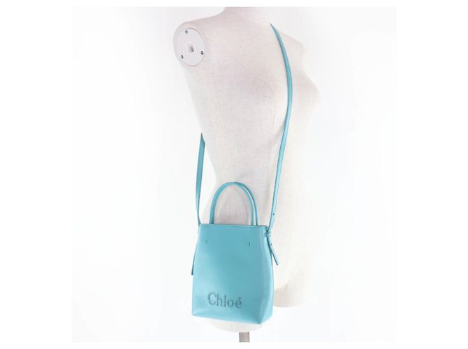 Saco Micro Tote Chloé Sense Azul - vista 8