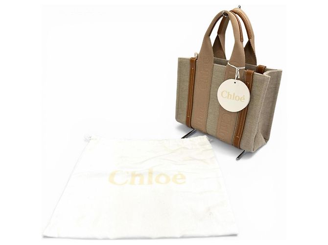 Chloé Woody Small Tote Bag Beige - Ansicht 2