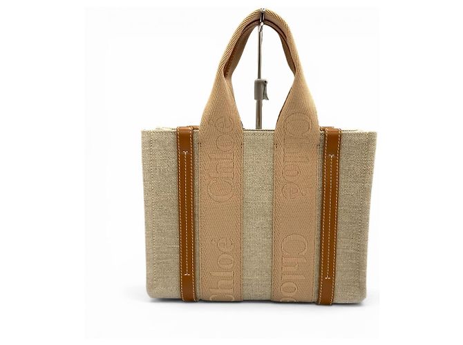 Chloé Woody Small Tote Bag Beige - Ansicht 3