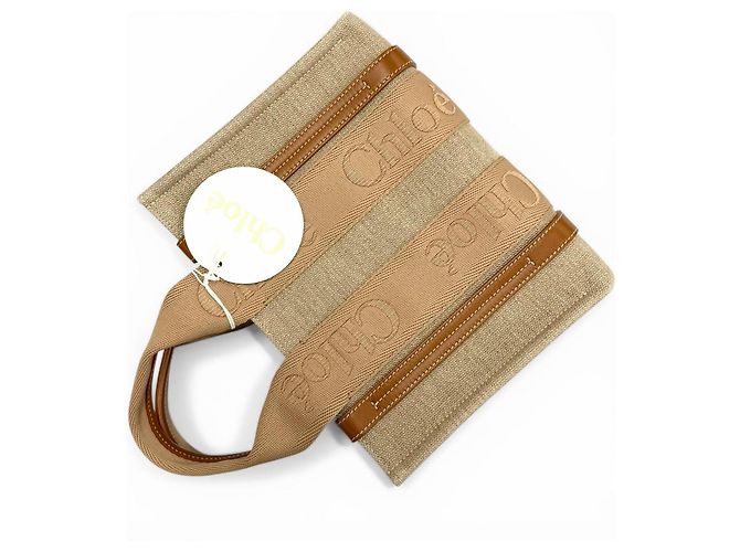 Chloé Woody Small Tote Bag Beige - Ansicht 7