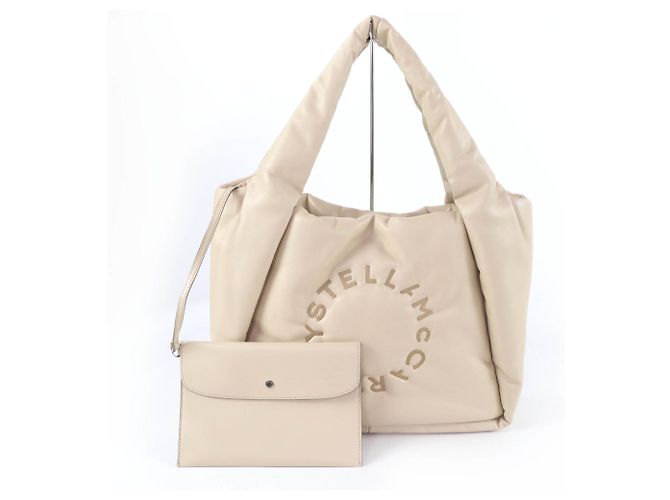 Stella Mc Cartney Stella McCartney Logo Puffy Tote Bag Beige - Ansicht 2