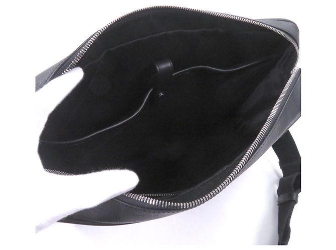 Burberry Check Pattern Messenger Bag Black - view 4