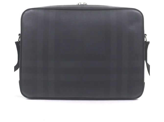 Burberry Check Pattern Messenger Bag Black - view 5