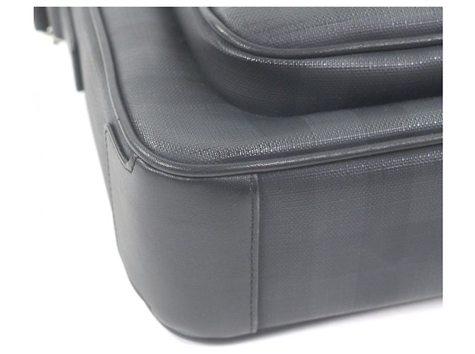 Burberry Check Pattern Messenger Bag Black - view 8