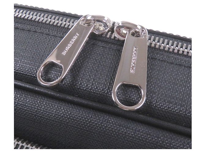 Burberry Check Pattern Messenger Bag Black - view 9