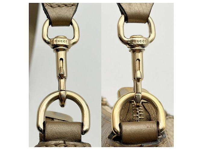 Bamboo Borsa a tracolla Gucci GG Canvas Beige D'oro - vista 11