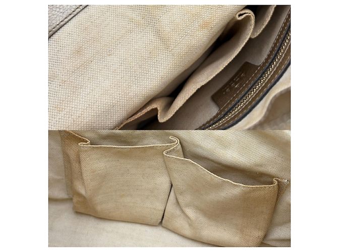 Bamboo Borsa a tracolla Gucci GG Canvas Beige D'oro - vista 19