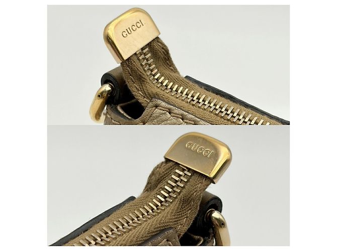 Bamboo Borsa a tracolla Gucci GG Canvas Beige D'oro - vista 9