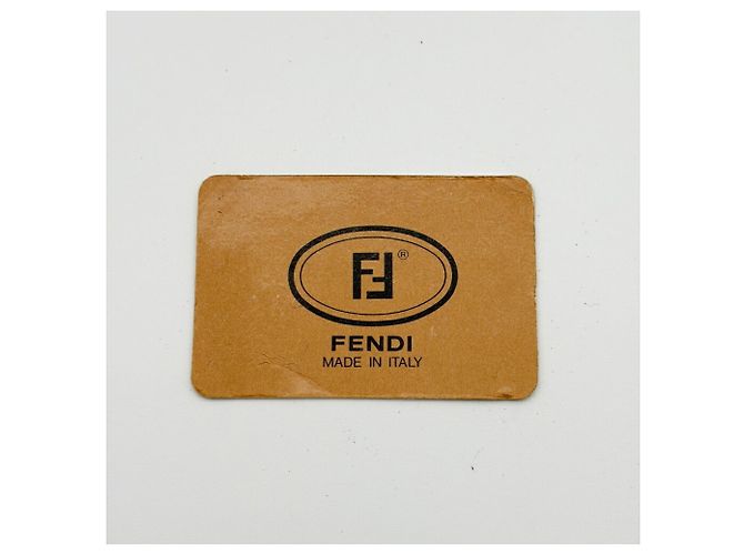 Borsa a mano Fendi in pelle marrone e bianca Bianco - vista 21