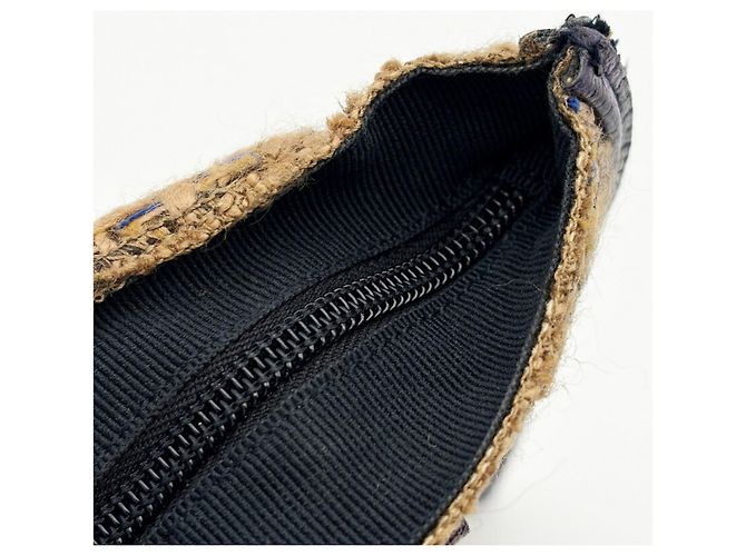 Prada Shopper aus Wolle und Leder Braun Lila - Ansicht 13