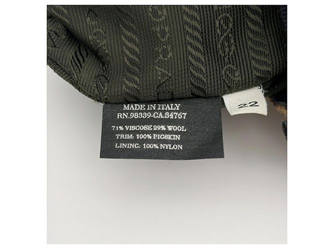 Prada Shopper aus Wolle und Leder Braun Lila - Ansicht 18