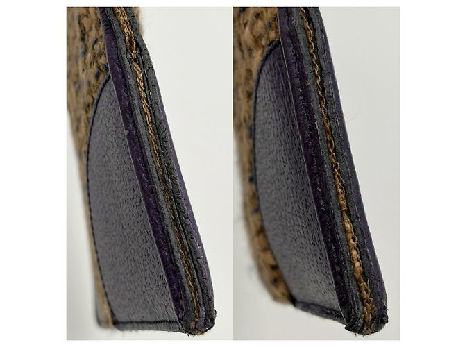 Prada Shopper aus Wolle und Leder Braun Lila - Ansicht 9
