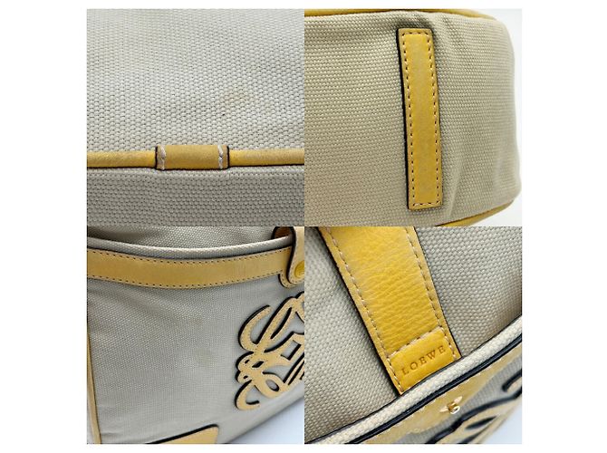 Bolso de hombro Loewe Anagram Beige Amarillo - vista 11