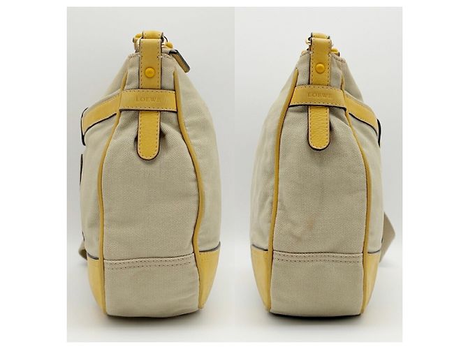 Bolso de hombro Loewe Anagram Beige Amarillo - vista 5
