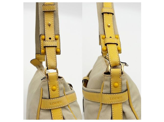 Bolso de hombro Loewe Anagram Beige Amarillo - vista 7