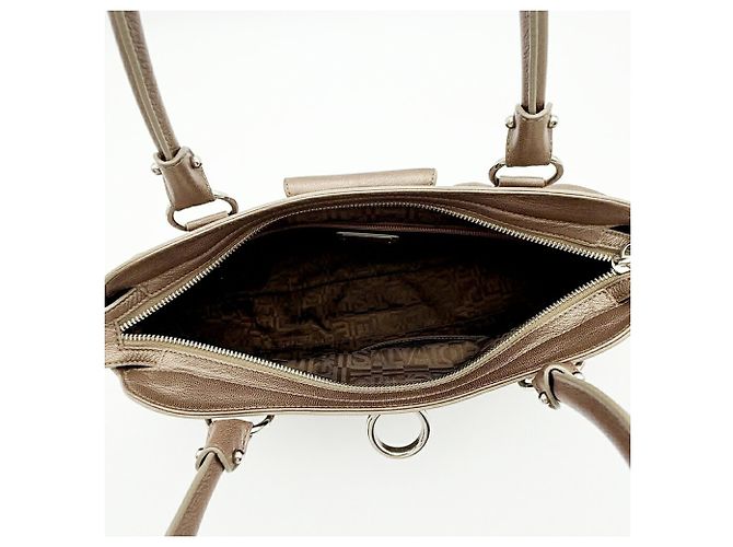 Borsa Salvatore Ferragamo Gancini Marissa Bronzo - vista 16
