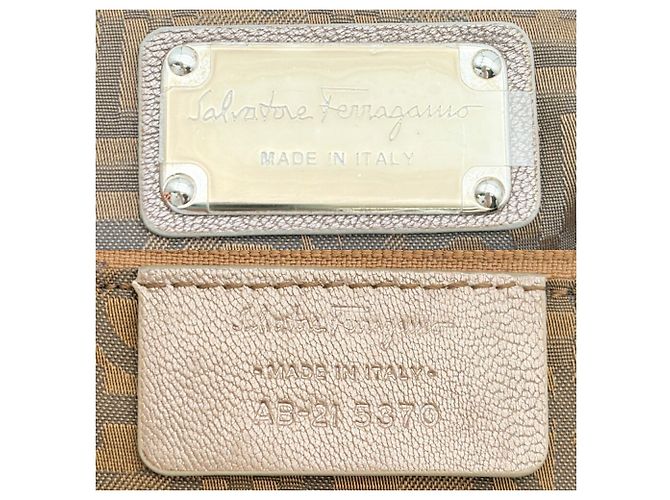 Borsa Salvatore Ferragamo Gancini Marissa Bronzo - vista 19