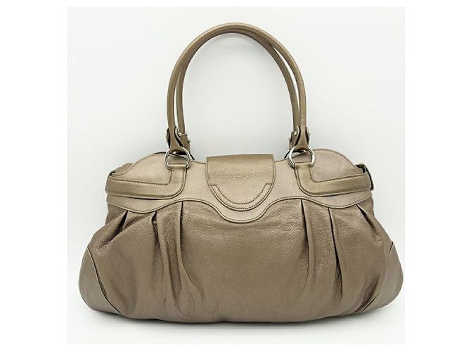 Borsa Salvatore Ferragamo Gancini Marissa Bronzo - vista 3