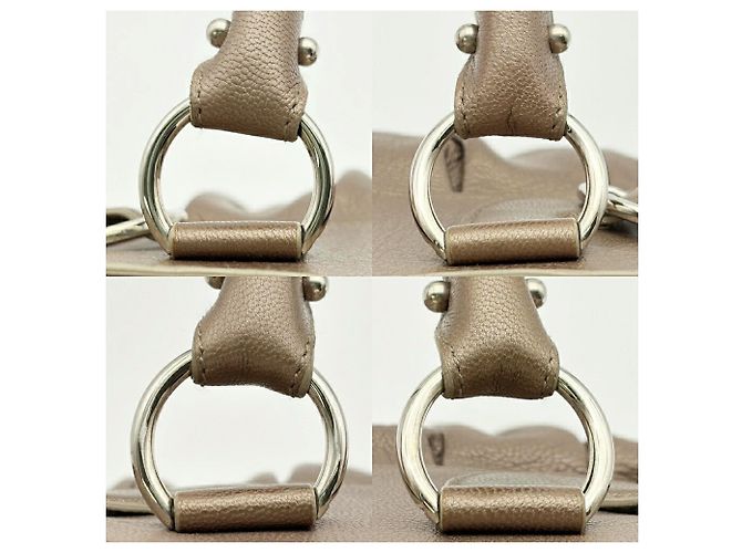 Borsa Salvatore Ferragamo Gancini Marissa Bronzo - vista 9