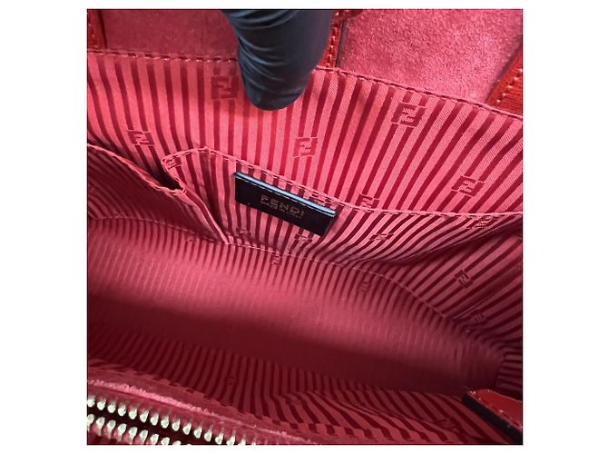 Fendi 2Jours Patent Medium Rosso - vista 6