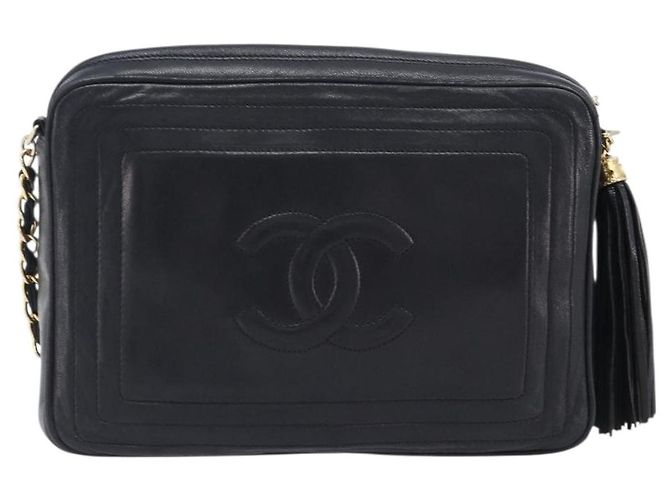 Chanel Vintage CC Camera Leather Large Schwarz - Ansicht 2