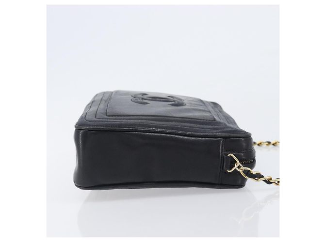 Chanel Vintage CC Camera Leather Large Schwarz - Ansicht 5