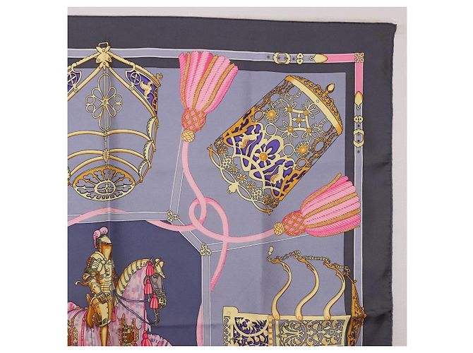 Hermès Hermes Carré 90 Seta multicolor 90 x 90 Blu - vista 4