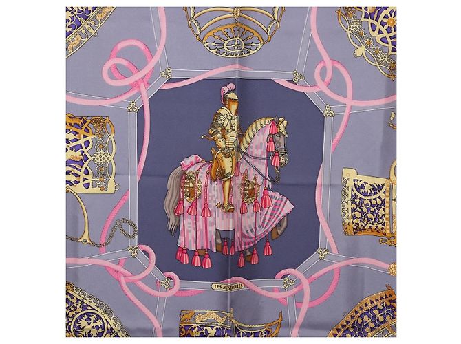 Hermès Hermes Carré 90 Seta multicolor 90 x 90 Blu - vista 6