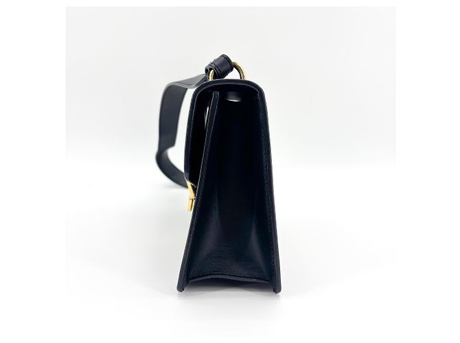 Gucci Sylvie Leather Small Blu navy - vista 3