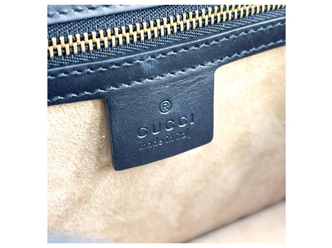 Gucci Sylvie Leather Small Blu navy - vista 6