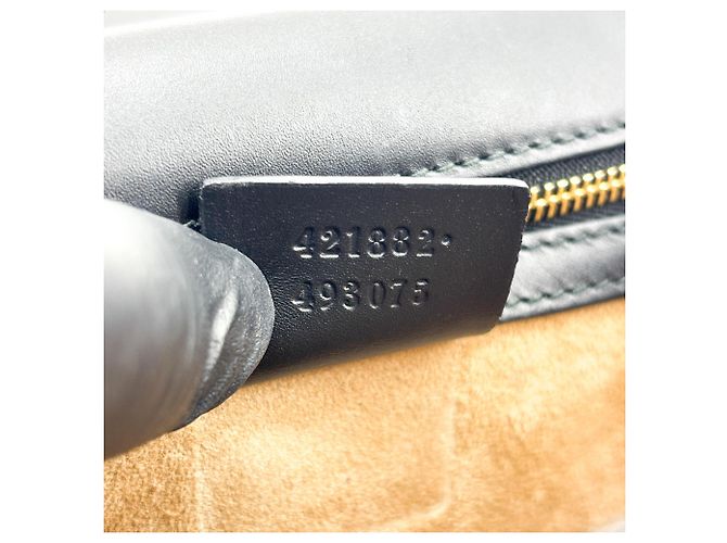 Gucci Sylvie Leather Small Blu navy - vista 7