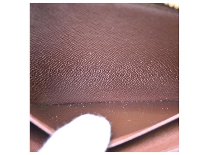 Louis Vuitton Porte-Monnaie Zippy Damier Marrone - vista 6