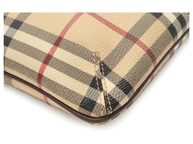 Bolso de hombro Burberry Nova Check Negro Beige Burdeos Marrón oscuro - vista 4